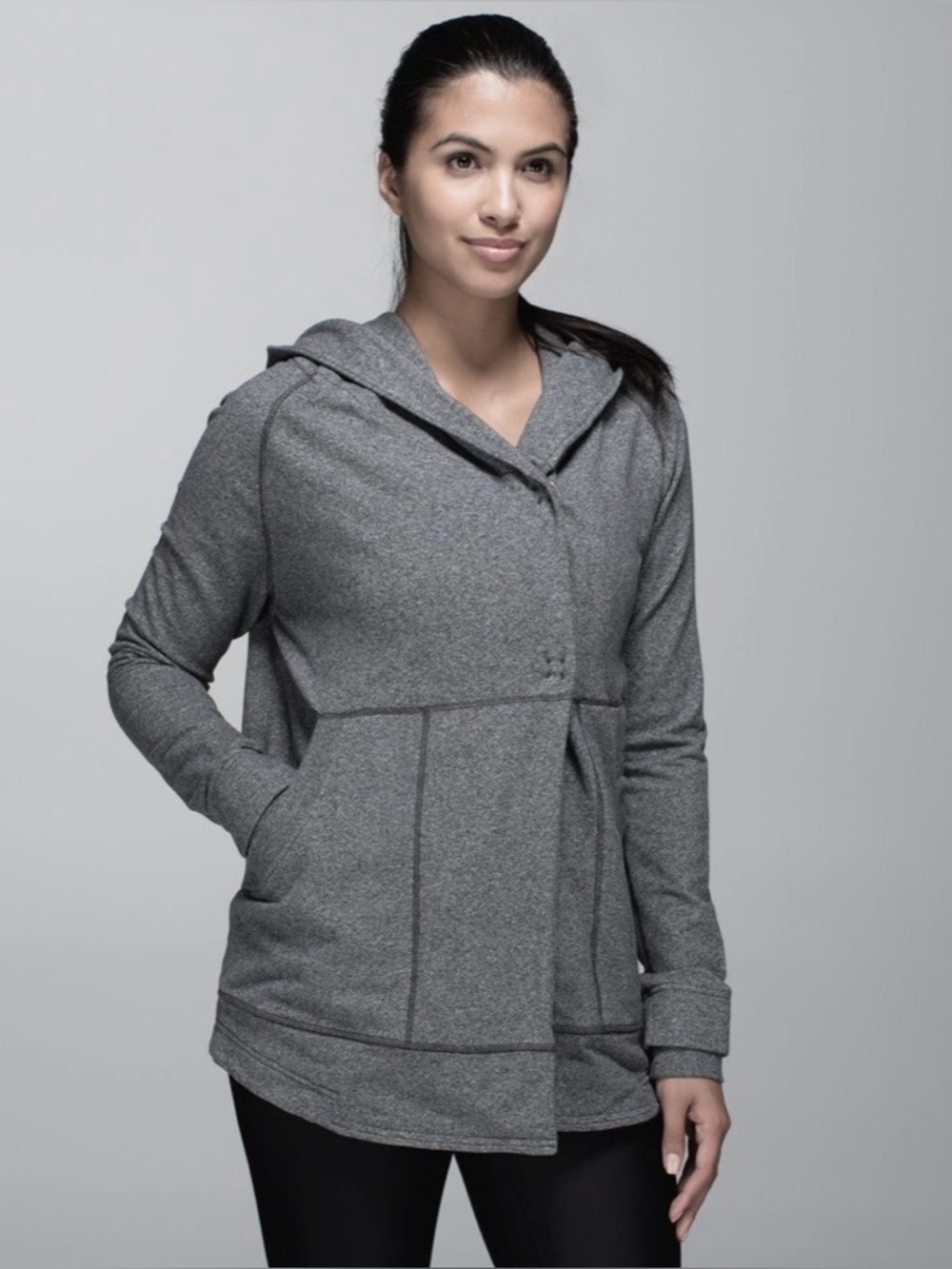 Lululemon Find Your Centre Wrap Heathered Speckled Black 6